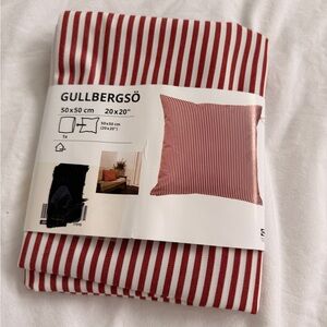 IKEA Red and White Striped Cushion Cover